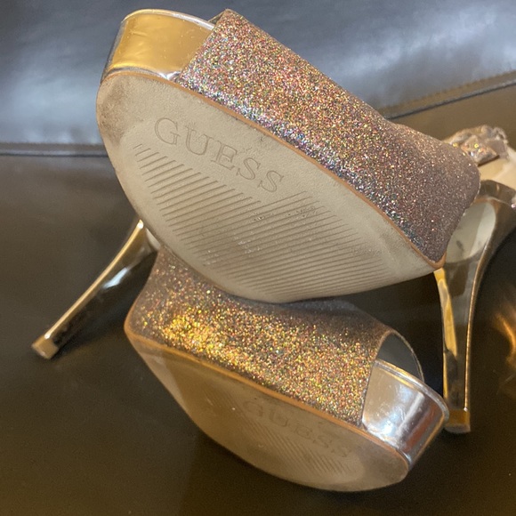 GUESS silver sparkle heels - Picture 4 of 4